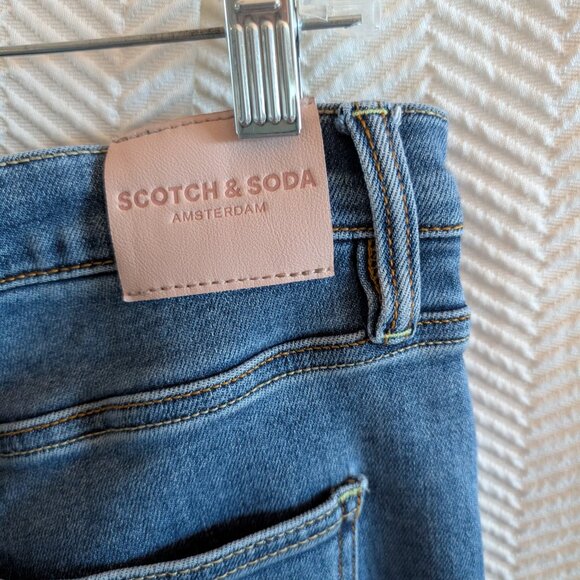 Scotch & Soda Amsterdam Women's Blue Jeans Size 10 Straight Stretch High Rise - Picture 3 of 11